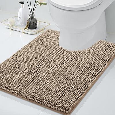 Smiry Microfiber Bathroom Rugs, Shaggy Soft and Absorbent Bath Rug