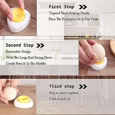 Egg Piercer for Hard Boiled Eggs Stainless Steel Egg Prickers Egg Separator