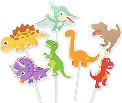 24 Pieces Dinosaur Cupcake Wrappers, Cute Dinosaur Cupcake Toppers