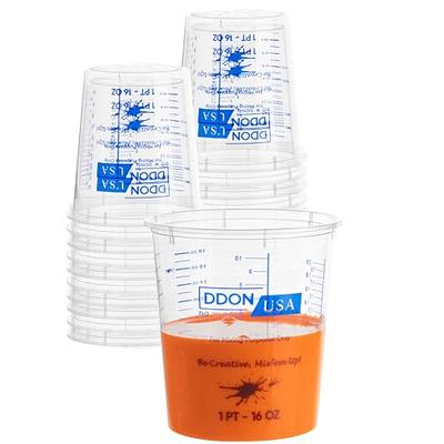 Disposable Epoxy Resin Mixing Cups Clear Plastic 10-Ounce 1000-Pack For  Measuring Paint Epoxy Resin Art Supplies - Graduated Measurements in ML and  OZ