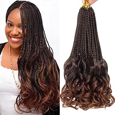 Goddess Box Braids Crochet Hair With Curly Ends 14 Inch Bohomian Box Braids  Crochet Braids 8 Packs 3X Crochet Braids Synthetic Braiding Hair Extension  for Black Women (14 Inch (Pack of 8)