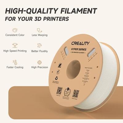 Creality PLA Filament Pro, Hyper PLA High Speed 3D Printer Filament, 1.75mm  White Printing Filament, 1kg(2.2lbs)/Spool, Dimensional Accuracy ±0.03mm.  Fit Most FDM Printer