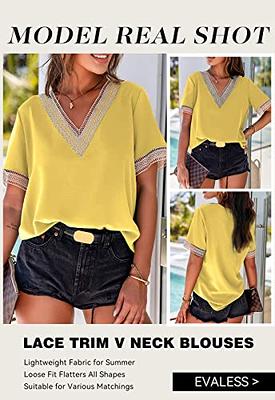  Going Out Tops for Women Dressy Casual Short Sleeve