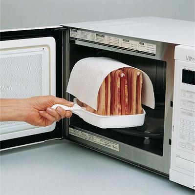 Microwave Bacon Cooker - The Original Bacon Microwave Bacon Tray - Reduces  Fat up to 35% for a Healthy Breakfast 