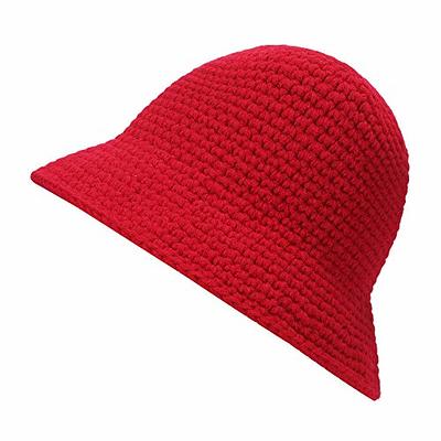 ZLYC Womens Warm Wool Cloche Hat Solid Winter Bucket Hats