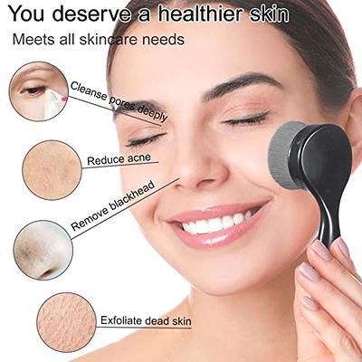 Beomeen 2 Pack Facial Cleansing Brush Soft Charcoal Bristle for Deep Pore  Cleaning, Face Exfoliating Scrub Brush for Face Cleansing Skincare,  Massage, Black - Yahoo Shopping