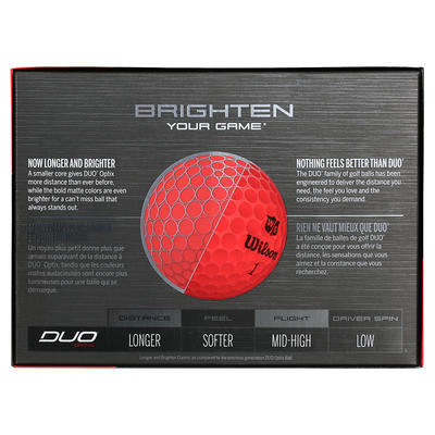 Wilson Staff Duo Optix NFL Golf Balls Red, New England Patriots, 12 Pack 