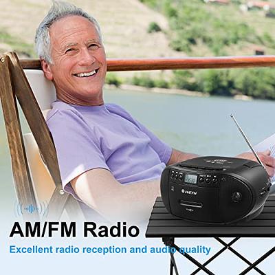 Portable Stereo CD Player with AM/FM Radio and Cassette Player/Recorder 