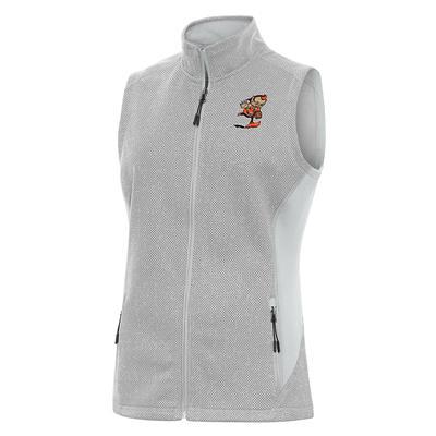 Women's Antigua Heathered Charcoal Dallas Cowboys Closure Full-Zip Vest Size: Small