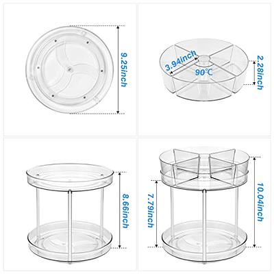 aceyoon 2 Tier Lazy Susan Spice Rack with 4 Removable Bins，9.25'' Clear  Turntable Storage Organizer 360° Rotating Acrylic Cabinet Organizer for  Kitchen Pantry Bathroom Makeup Organizing Container - Yahoo Shopping