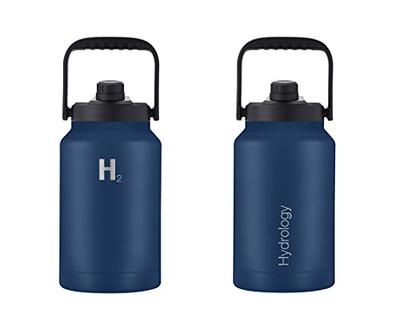 H2 Hydrology Growler Water Bottle With Handle Lid, Double Wall Vacuum  Insulated One Gallon Growler, Hot and Cold Leak Proof Sweat Free