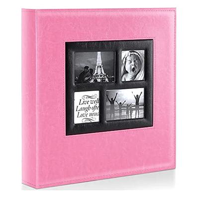 Artmag Photo Album 4x6 300 Photos, Extra Large Capacity Leather Cover  Wedding Family Photo Albums Holds 300 Horizontal 4x6 Photos(Pink)