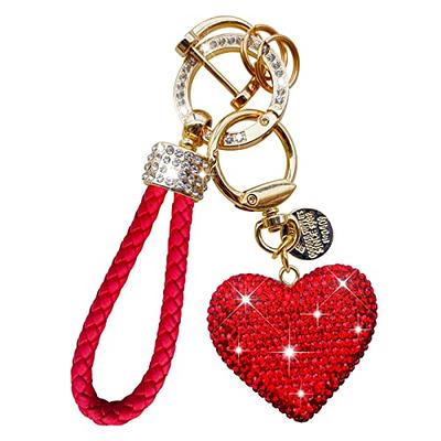 SWJEWEL Rhinestone Cross Keychain for Women Gold Handbag Bling