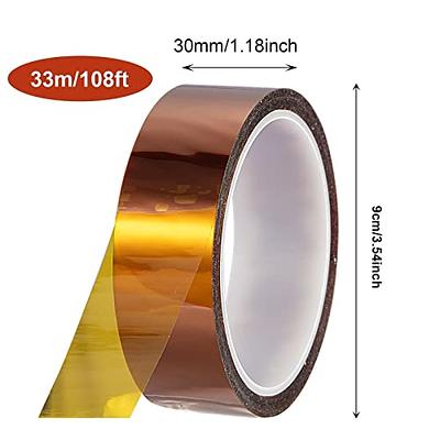 2 Pieces 108 Ft Clear Heat Tape for Sublimation Heat Press Tape