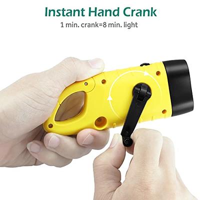 Hand Crank Solar Powered Flashlight, Emergency Rechargeable Led Flashlight,  Survival Flashlight, Quick Snap Carbiner Dynamo Flashlight Torch For Outdo