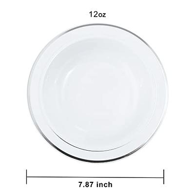 50Pcs 6 -9 Inch Disposable Party Paper Plate White DIY Baby Birthday Party  Decoration Paper Dinner