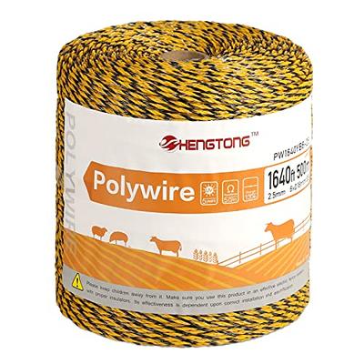 HENGTONG Electric Fence Wire 1640 Feet 500 Meters, 6 Stainless Steel  Conductors, Portable Polywire Electric Fence for Livestock, Yellow and  Black - Yahoo Shopping