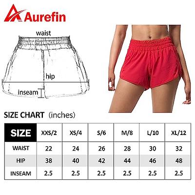 Aurefin Athletic Shorts for Women, Women's Quick Dry Running Track Shorts  Workout Active Shorts with Elastic and Zip Pocket 5 inch RED/XXS - Yahoo  Shopping