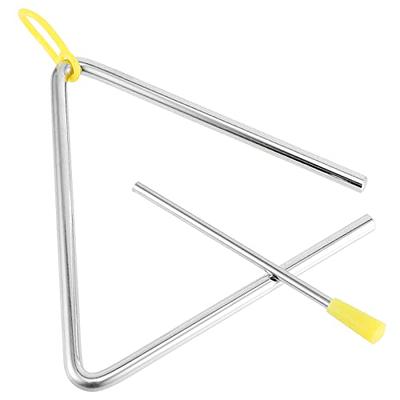 8 Inch Musical Triangle Instrument, Steel Triangle Percussion Bell With  Striker