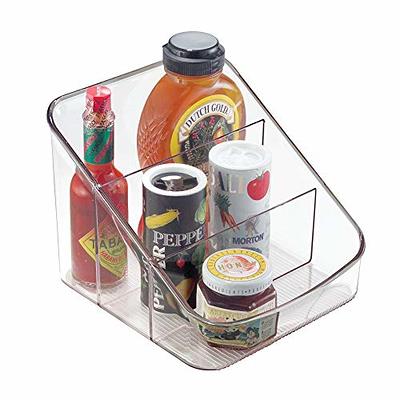 iDESIGN Linus Clear Plastic Fridge and Pantry Kitchen Organizers