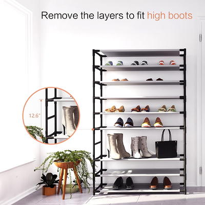 10 Tier Shoe Rack Large Organizer Storage Cabinet For 50 Pairs Fabric Shoe  Gray - Comhoma : Target