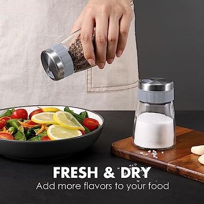 Salt Shaker or Pepper Shakers - Spice Dispenser with Adjustable Pour Holes