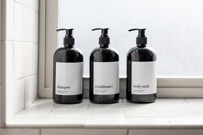 3pcs Wall Mounted Shampoo Bottle Holder, Minimalist Self-adhesive