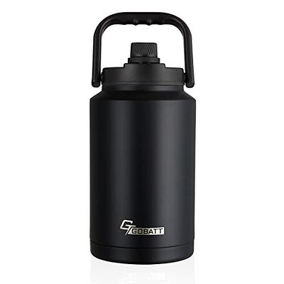 Water Jug,128 Oz Gallon Insulated Water Bottle, Leakproof Stainless Steel  Thermos Sweat Proof Great For Travel, Hiking & Camping