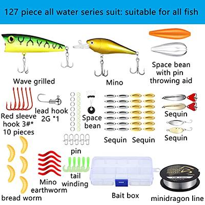 134 Pcs Fishing Tool Kit Fishing Gear and Equipment Fishing Pliers