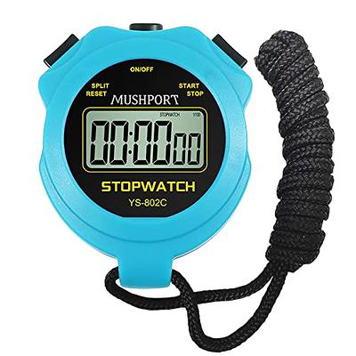 Stopwatch Sport Timer Lap Split Digital Stopwatch with Clock Calendar  Alarm, Large Display Shockproof Stopwatch for Coaches Swimming Running  Sports