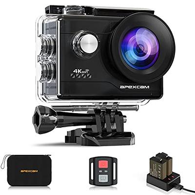 Action Camera 4K30fps with 64G SD Card,HD Waterproof Camera 131ft