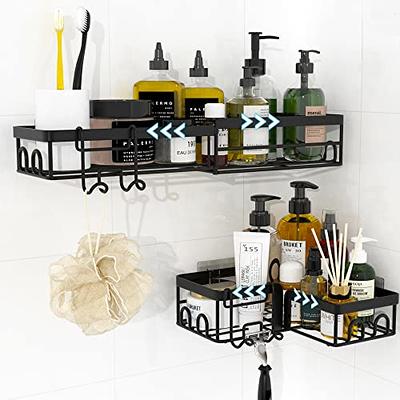 WeshyiGo 2-Pack Shower Caddy, Separable Shower Organizer with Hooks, No  Drilling Double Layer Shower Shelf, Used for Bathroom and Kitchen (Black) -  Yahoo Shopping