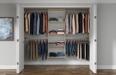 EasyFit L-Shaped Closet Organization System 84 Width