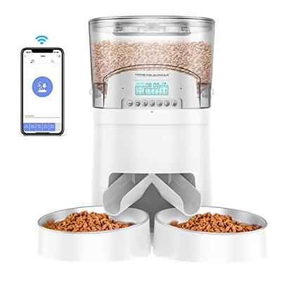 VOLUAS Automatic Cat Feeders for Two Cats, Pet Feeder for Cats and