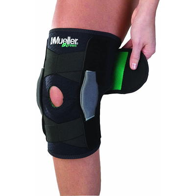 Mueller Green Adjustable Hinged Knee Brace, Black, Fits Left or