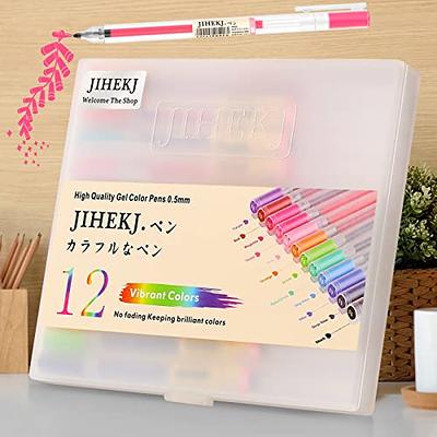 Pastel Gel Colored Pens Fine Point Smooth Writing Pens 12 PACK 0.5mm  Retractable Ink Assorted Bright Coloring For Coloring Books - AliExpress