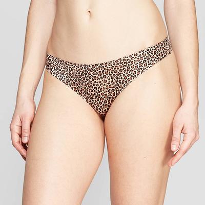 Women's Leopard Print Bonded Micro Thong - Auden™ Orange M - Yahoo