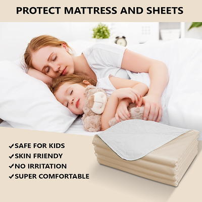 Dry Defender Incontinence Bed Pads Washable, 34 x 36 Flat Washable  Underpads, Absorbent Waterproof Mattress Pads for Bed, Reusable  Incontinence Pads