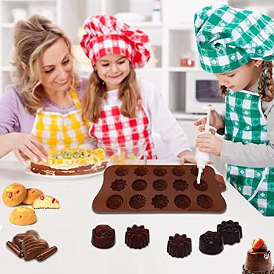FUGZAUD 4 Pack Flower Shape Silicone Chocolate Molds,15-Cavities Food Grade Silicone  Candy Molds Non-Stick Chocolate Mold Baking Molds for Cake Toppers,Ice  Cubes,Jello for Wedding Party - Yahoo Shopping