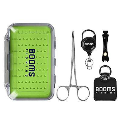 Booms Fishing FF2 Fly Fishing Accessories and Tools Kit, 5 in 1 Fly Fishing  Gear Combo: Fly Fishing Forceps, Fly Fishing Nipper, Fly Fishing Leader  Straightener, Zinger Retractor, Two-sided Fly Box 
