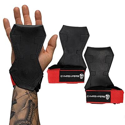 Gymreapers Weight Lifting Grips (Pair) for Heavy Powerlifting, Deadlifts,  Rows, Pull Ups, with Neoprene Padded Wrist Wraps Support and Strong Rubber  Gloves or Straps for Bodybuilding (Red, Large) - Yahoo Shopping