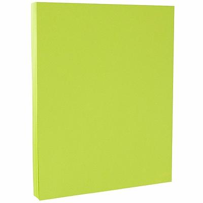 JAM PAPER 8.5 x 11 Color Cardstock, 65lb, Ultra Lime, 100/pack