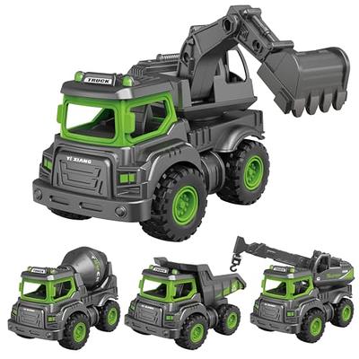 ArtCreativity Light Up Crane Truck Toy, Kids' Construction Toy with a  Movable Crane, LEDs, and Sound Effects, Push and Go Construction Vehicle  Toys