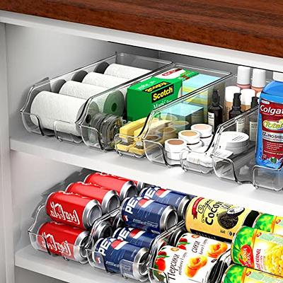 2 Pack - Simple Houseware Stackable Beverage Soda Can Dispenser Organizer Rack White