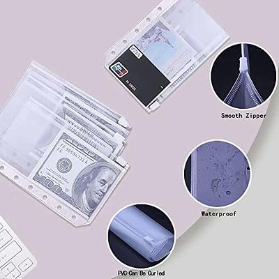 A7 Binder Wallet with Zipper Envelopes - Mini Money Organizer for Saving,  Budget Cash Envelope System, Ring Binder with Pockets, Sheets and Stickers