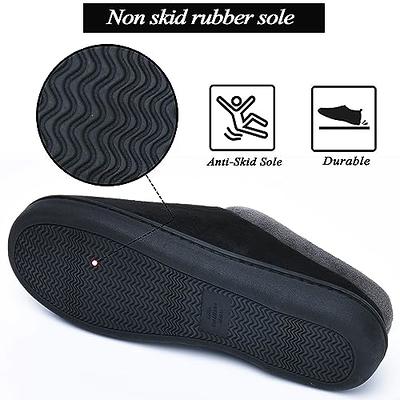 Rubber Slippers for Men Indoor Comfy Slippers for Men Memory Foam