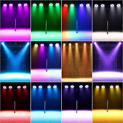 Stage Lights 18 LED Party Par Lights 4pack 200W RGBW Disco Light Sound  Activated DMX DJ Lighting for Bar Christmas Wedding Dance Show 