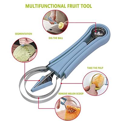 TOPUUTP Stainless Steel Watermelon Cutter Knife with Melon Baller Scoop  Fruit Decoration Carving Knife For DIY Cutting And Scooping Watermelon  Cantaloupe Ice Cream (Slicer Cutter Knife) - Yahoo Shopping