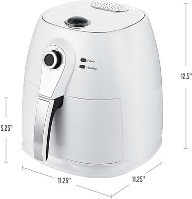 Air Fryer 8L,Electric Hot Oven Oilless Cooker for Healthy Oil Free & Low  Fat Cooking , Baking and Grilling,Timer & Temperature Control,Nonstick  Basket,1400W (White) : : Home & Kitchen