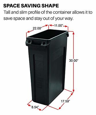 Rubbermaid Slim Jim Waste Container, 23 Gallon - Gray